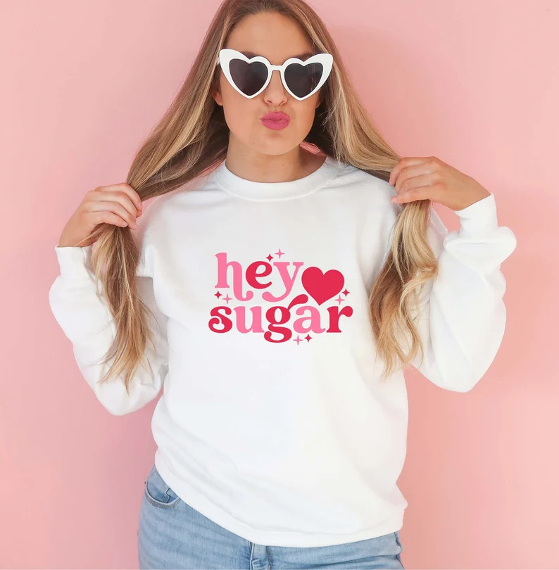 Funny Valentine's Day Shirt Hey Sugar Pie Graphic Tee - Etsy | Etsy (US)