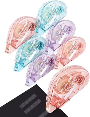 Amanbo 6 Pack Glue Tape for Scrapbooking, Scrapbook Double Sided Tape Roller for Crafts, Total 11... | Amazon (US)