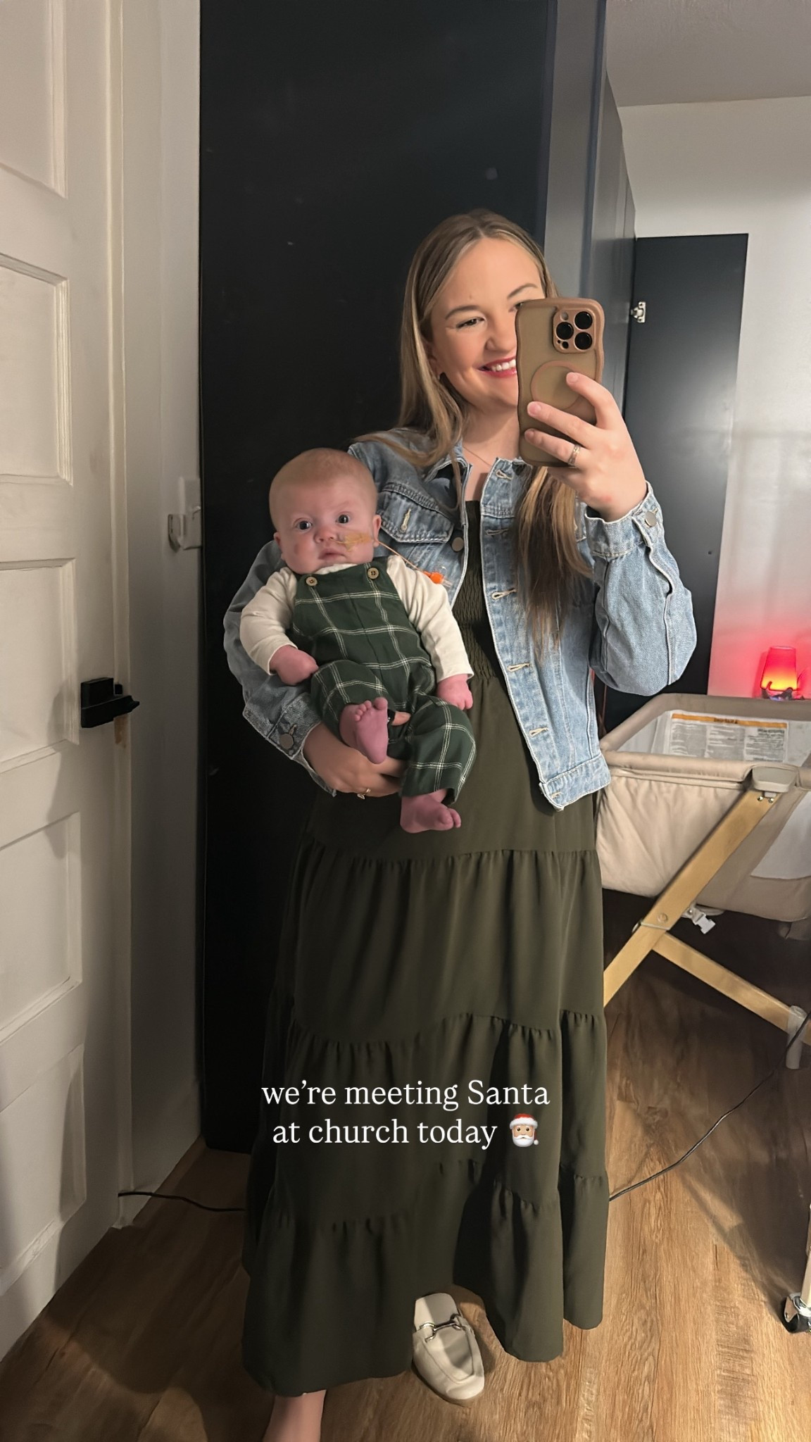 Our Sunday fits for church & meeting Santa! Everything is an exact link except my mules & jacket but I still linked similar styles! 🎅🏼🎄 

#LTKHoliday #LTKgrwm #LTKBaby