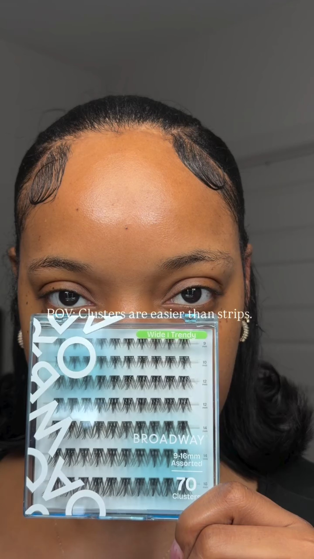 I feel clusters are so much easier! Or do you think strips are! I love how they look so natural! 🥰 None the less I was done in 5mins! 
Are you a clusters fan or strips or both?