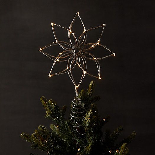 Pre-Lit LED Christmas Tree Topper, Flower | Terrain