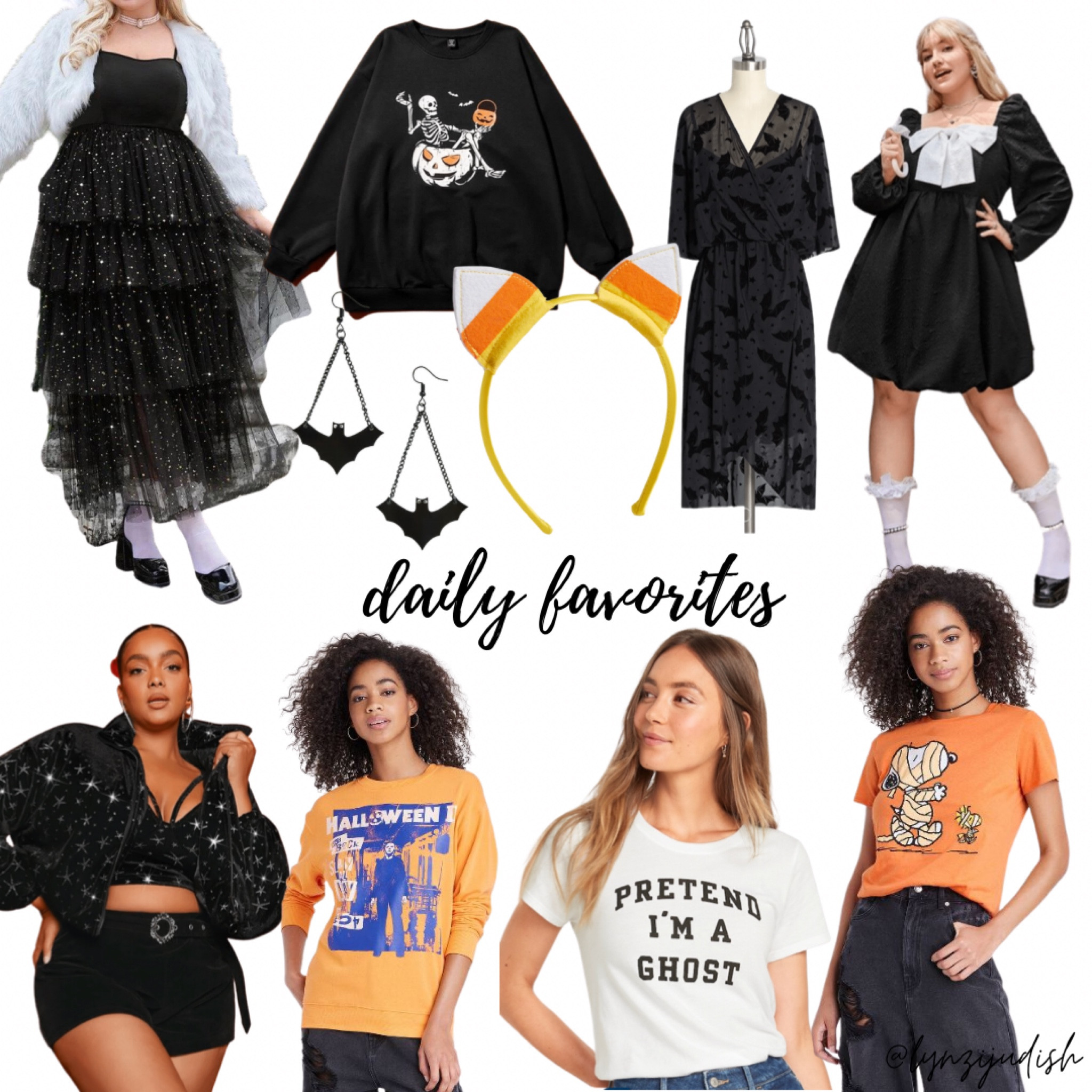 Daily Favorites 

Curves, plus size fashion, plus size style, size 16 influencer, celestial skirt, Halloween sweatshirt, candy corn headband, black velvet dress, bay dress, Halloween, spooky season, celestial jacket, star jacket, Halloween shirt, ghost shirt, snoopy shirt 

#LTKunder50 #LTKHalloween #LTKcurves