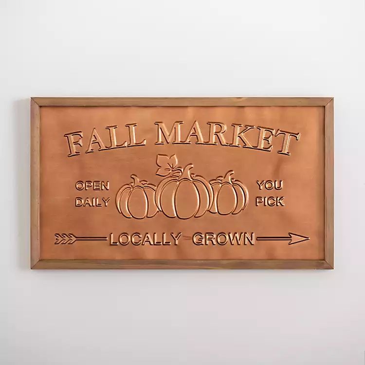 Copper Fall Market Wall Plaque | Kirkland's Home