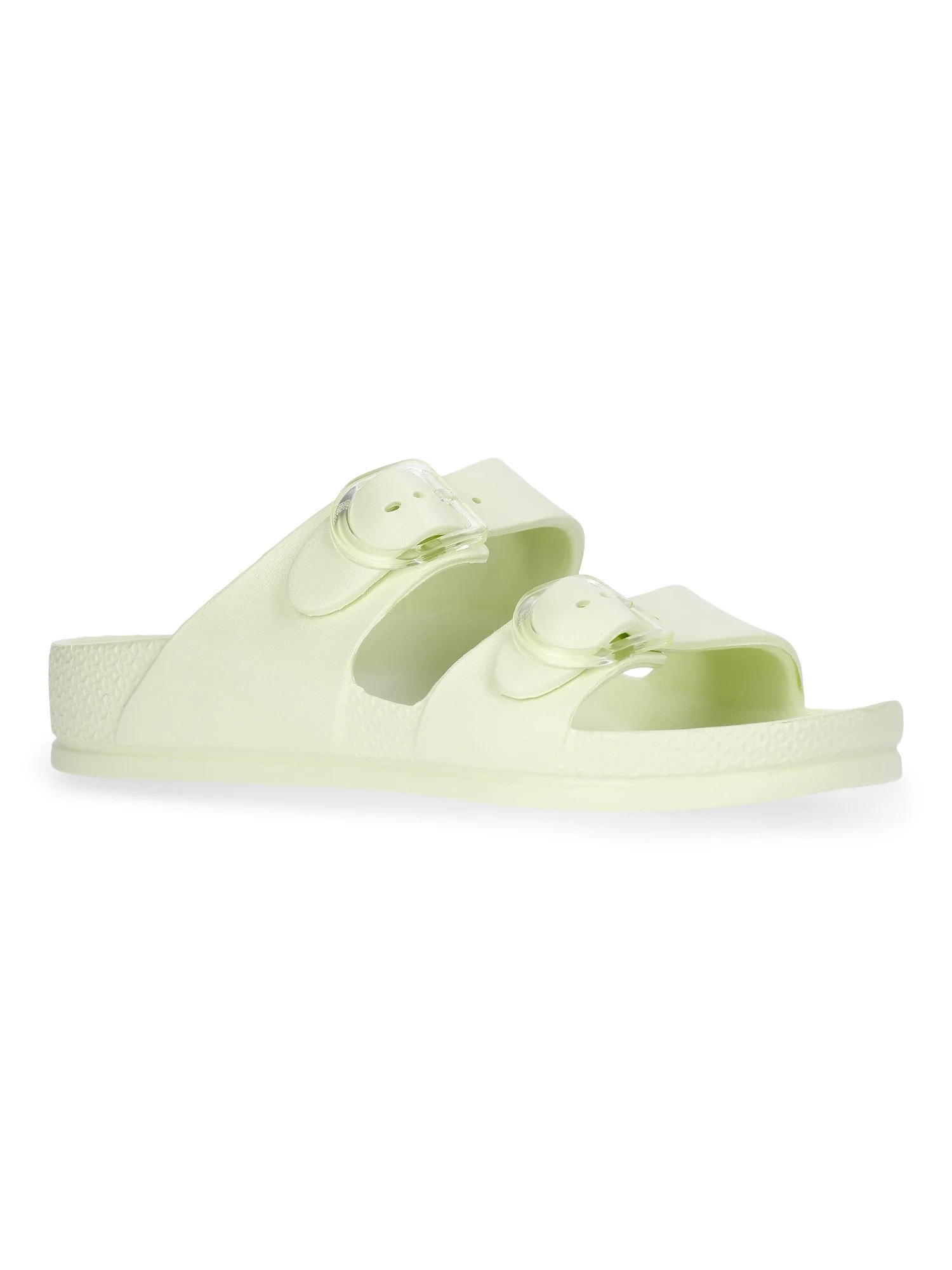Time and Tru Women's Double Buckle Slide Sandals | Walmart (US)