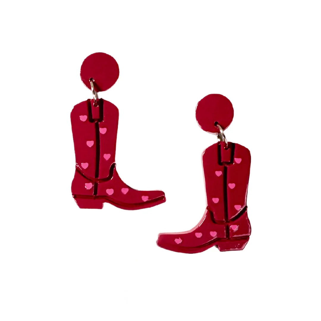 Neon Pink Heart Boot Dangles | Sunshine Tienda