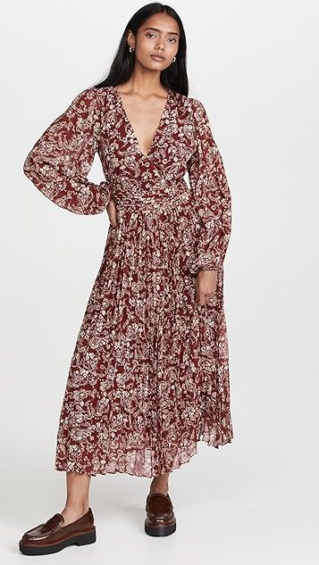 Paisley Print Pleated Dress | Shopbop