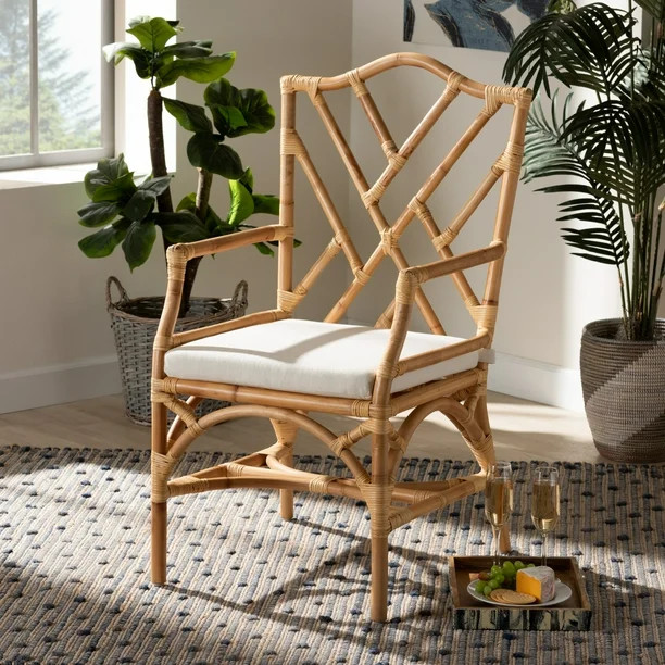 Baxton Studio Delta Club Chair, Natural - Walmart.com | Walmart (US)