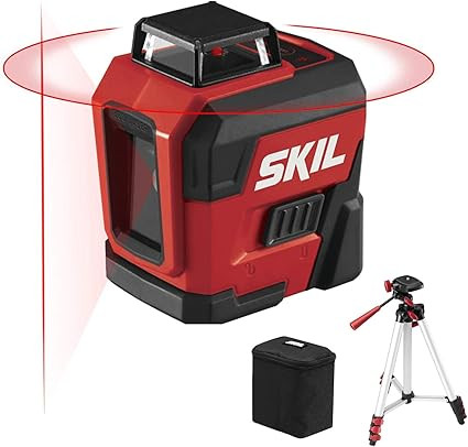 SKIL 65ft. 360° Red Self-Leveling Cross Line Laser Level with Horizontal and Vertical Lines Rech... | Amazon (US)