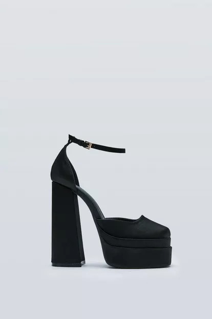 Satin Closed Toe Double Platform 2 Part Heels | Nasty Gal UK (+IE)