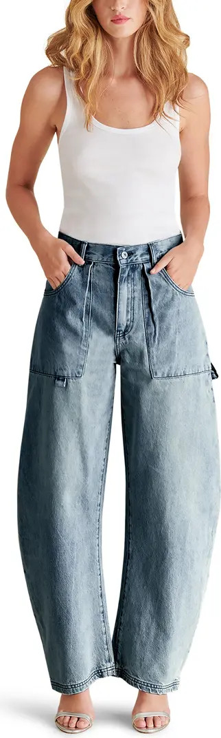 Hansen Pleated Barrel Leg Jeans | Nordstrom