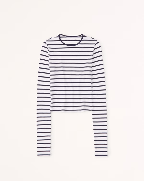 Long-Sleeve Featherweight Rib Top | Abercrombie & Fitch (US)