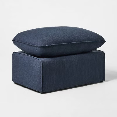 Slipcover Ottoman Blue - Threshold™ designed with Studio McGee | Target