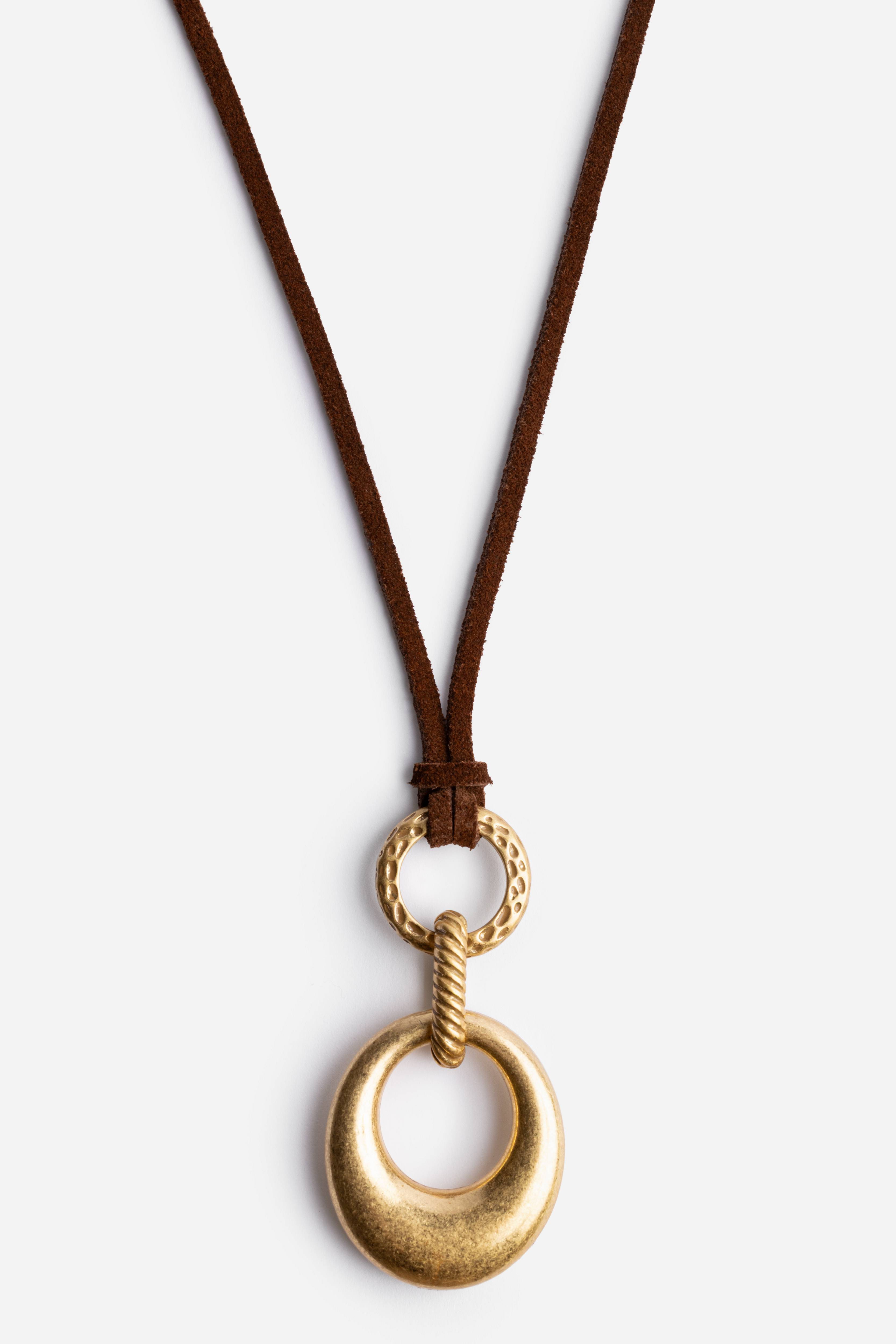 SUEDE RINGS PENDANT NECKLACE
                                
                                   ... | Johnny Was