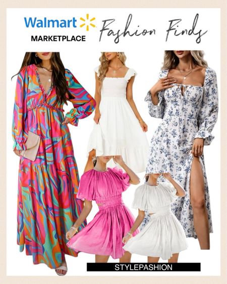 I found some super cute dresses from Walmart Marketplace and these are so fun for spring and summer. I’m currently loving all things pink  :) pink dress, cut out dress, maxi dress , midi dress , summer florals 

#LTKmidsize #LTKstyletip #LTKSeasonal