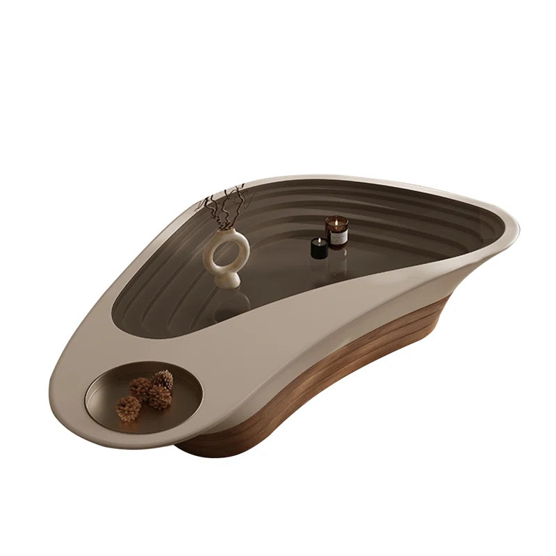 Hokku Designs Bayat Single Solid Wood Coffee Table with Glass Top & Reviews | Wayfair | Wayfair North America