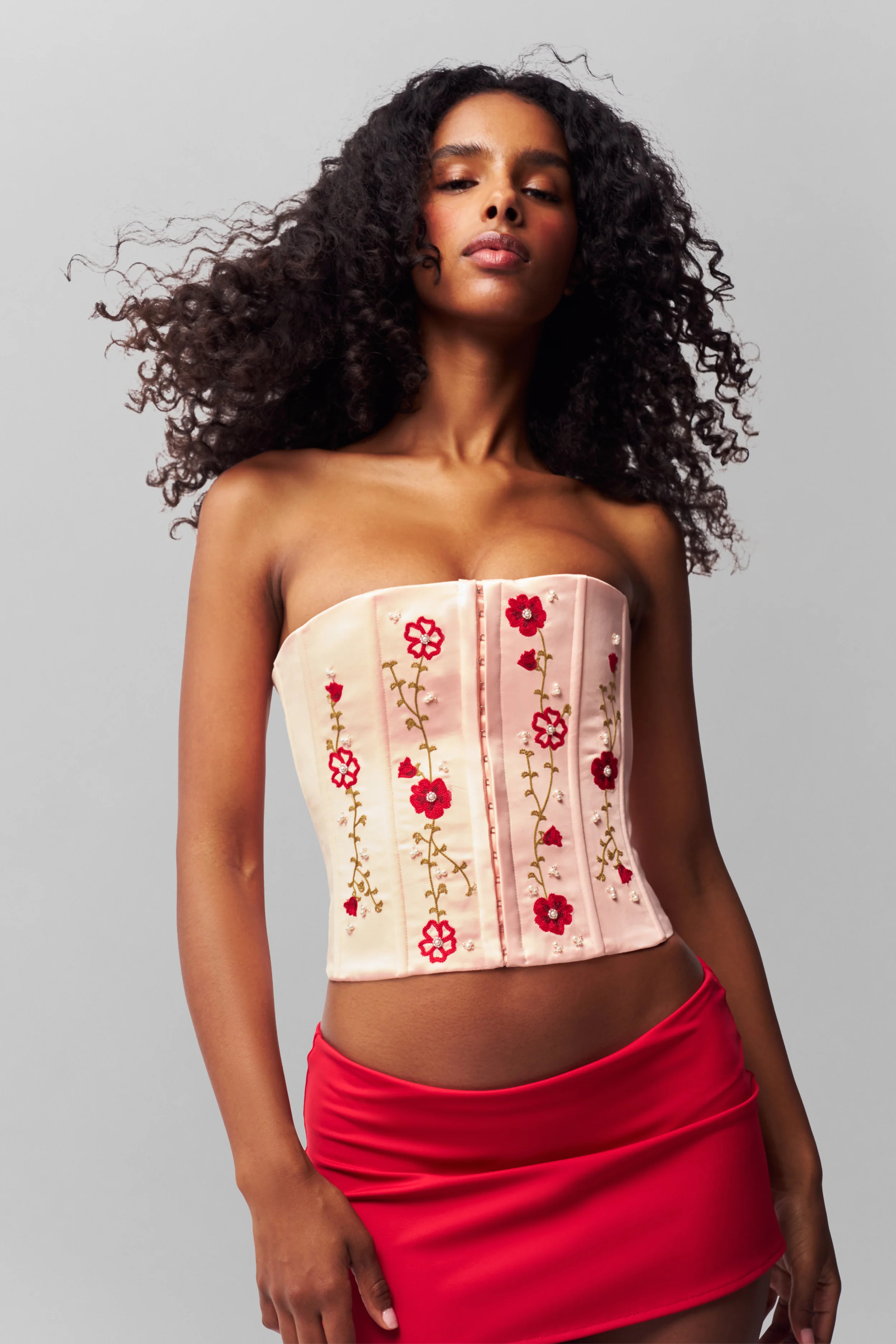 Meadows Satin Corset | Danielle Guizio NY