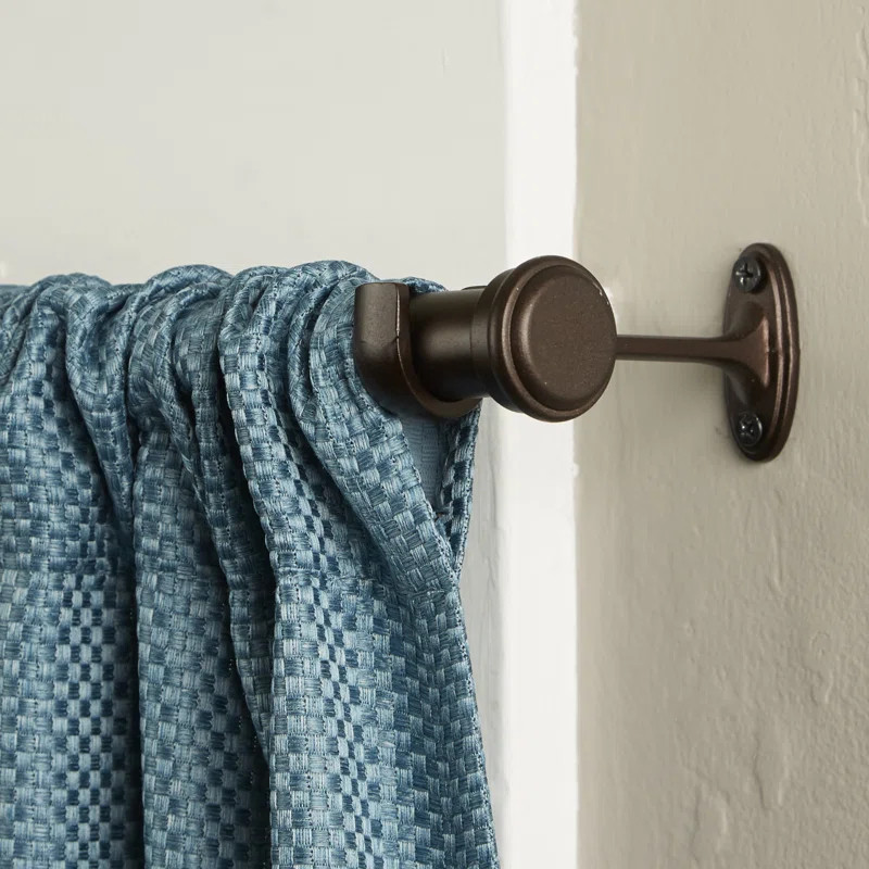 Rebrilliant Linc Metal Adjustable Single Curtain Rod & Reviews | Wayfair | Wayfair North America