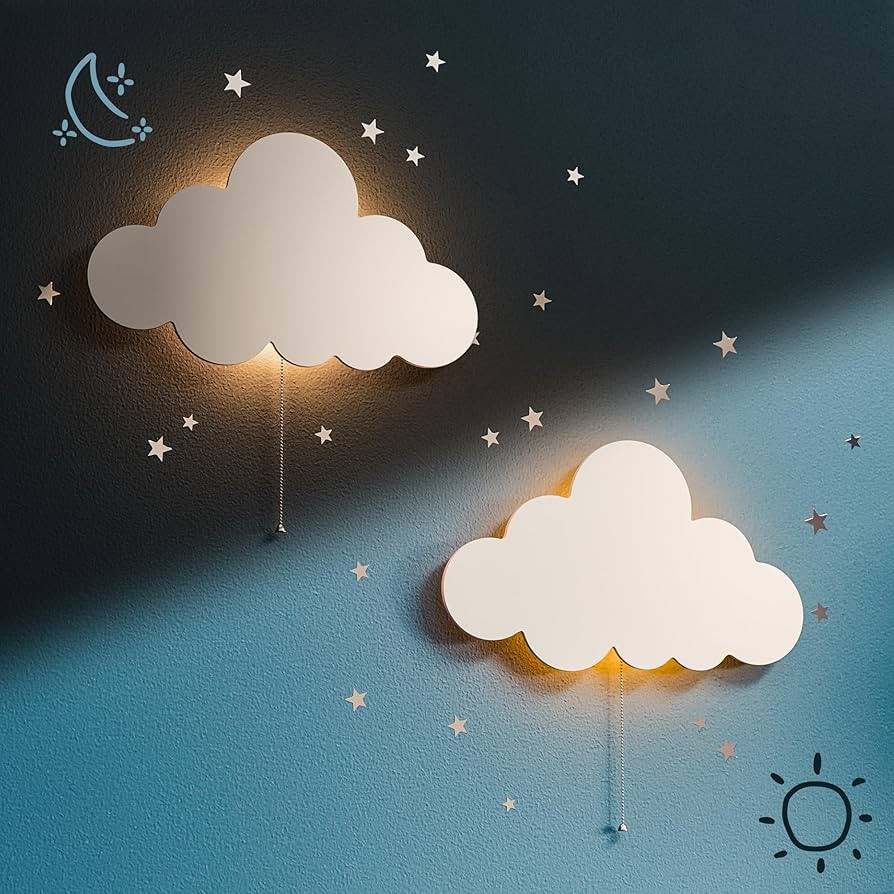 Tip perk 2 Pack Cloud Light - Floating Cloud Wall Lamp for Nursery | Cute Floating Cloud Lamp for... | Amazon (US)
