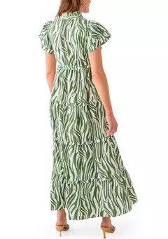 Crown & Ivy™ Women's Printed Flutter Sleeve Maxi Dress | Belk