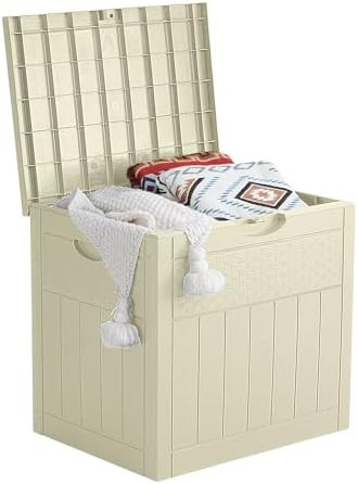 EHHLY 33 Gallon Deck Box, Small Outdoor Storage Box Waterproof, Lockable Secure Package Bin Deliv... | Amazon (US)