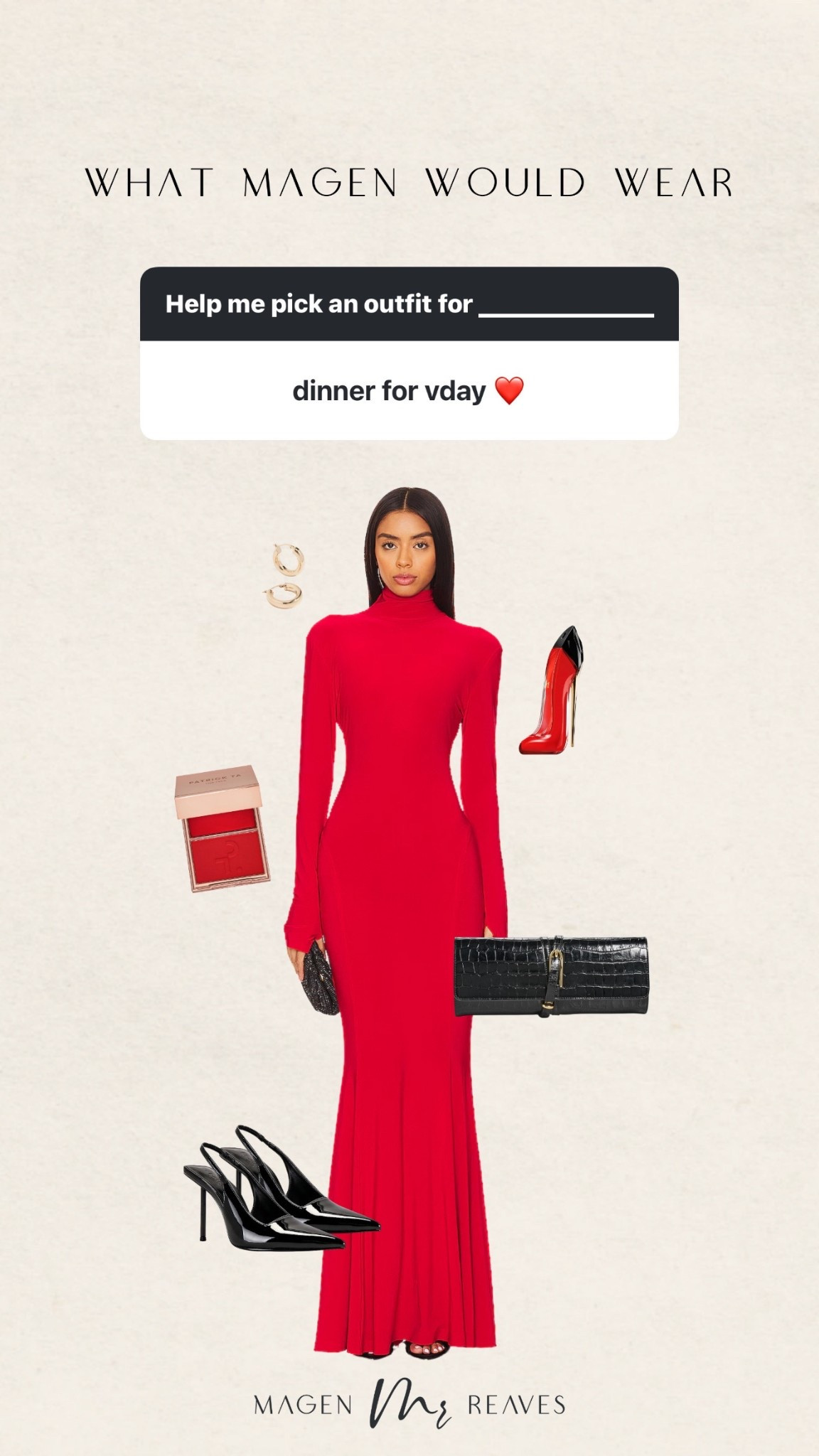 Valentine’s dinner outfit inspo!

valentine’s day, date night, red dress, midi dresss



#LTKootd #LTKValentine