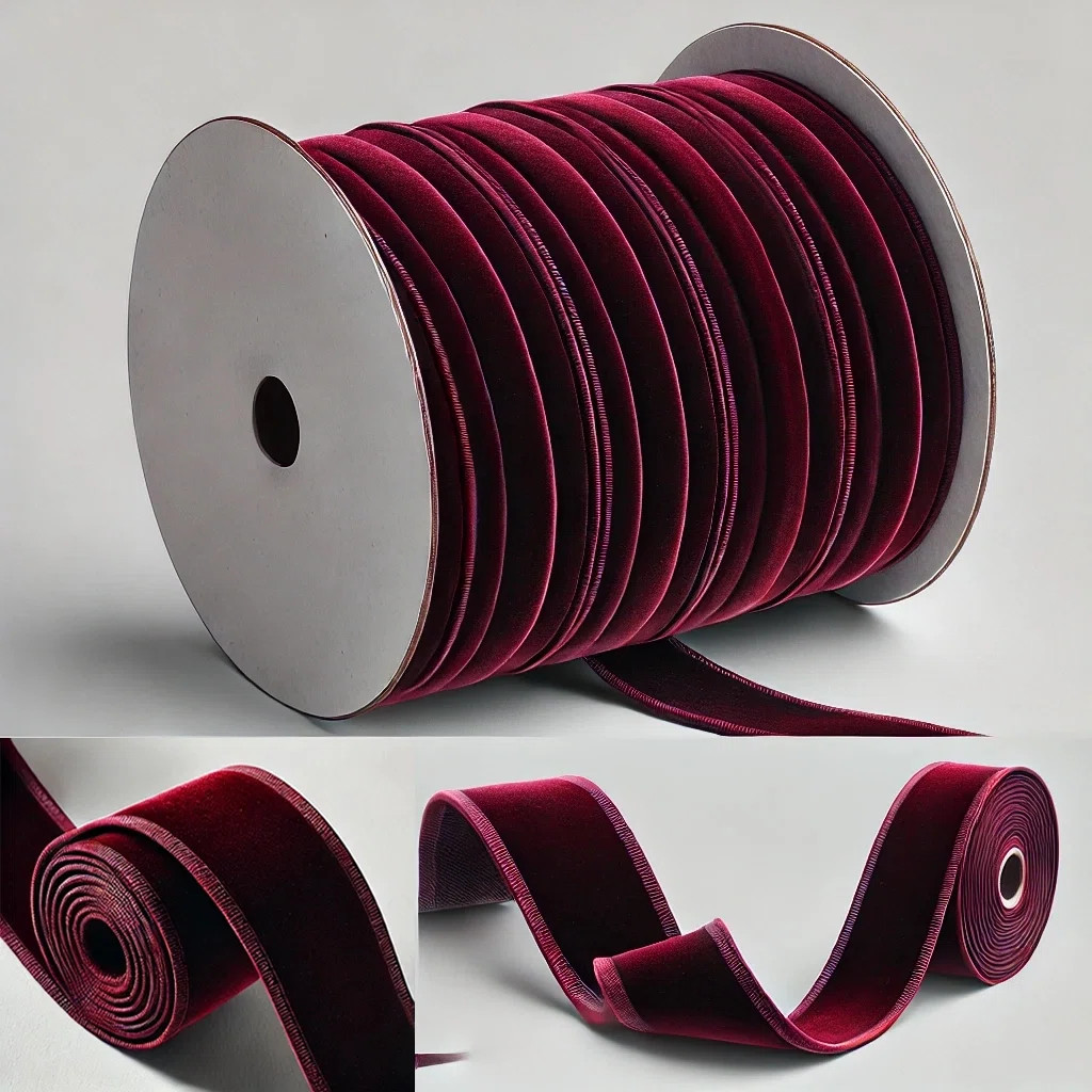 10 Yards Burgundy Velvet Ribbon Spool Wine 5/8" | Wayfair North America