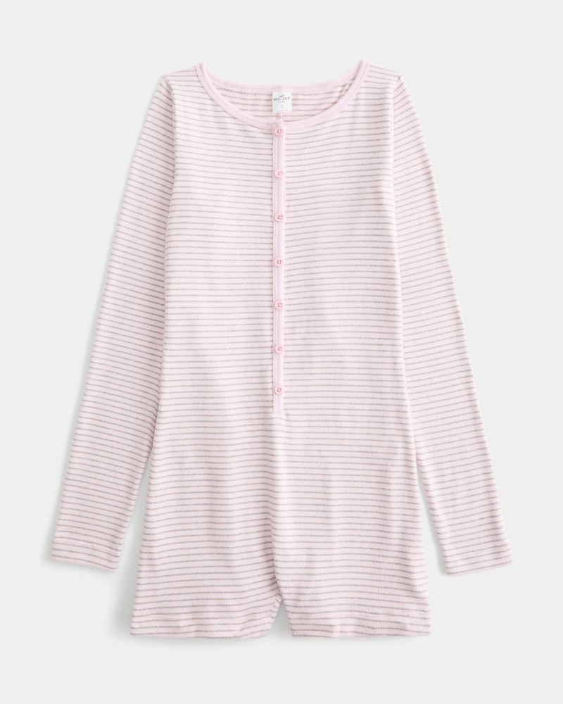 Women's Easy Henley Onesie from Hollister | Hollister (US)
