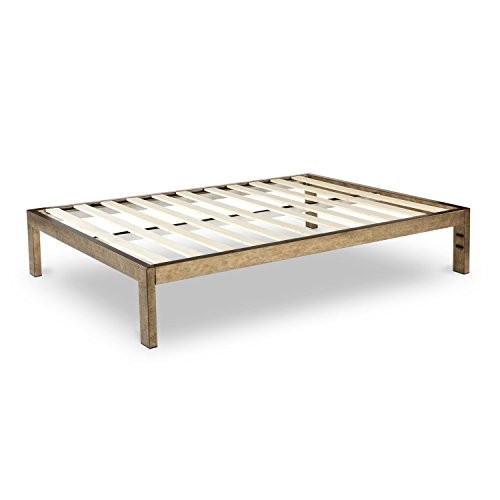 The Frame  Gold Brushed Steel Frame Platform Metal Bed Frame/Mattress Foundation, No Boxspring Neede | Amazon (US)