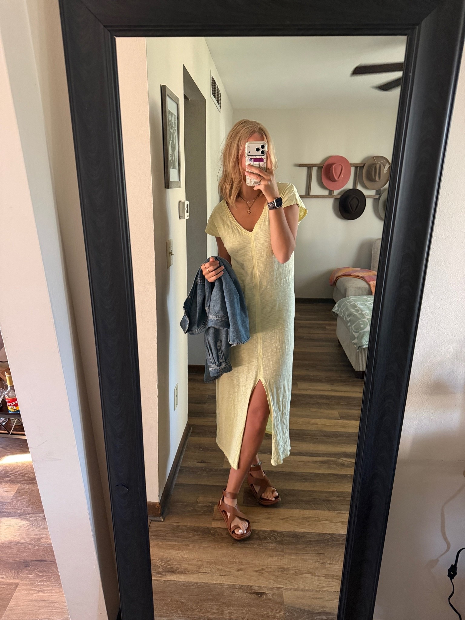 A super simple summer office OOTD — 06.02.26 💛💐🌻🌼

@Target dress: Small (old but linking some new options)
brown @Target sandals: 8.5
Old Navy denim shirt: Large (sized up a couple sizes for a more oversized fit)

Target outfits, Target deals, Target finds, Target style, Target fashion, Target dresses, Target trending, casual dresses, yellow dresses, butter yellow, summer dresses, Target shoes, brown sandals, outfit of the day

#LTKootd #LTKSeasonal #LTKWorkwear