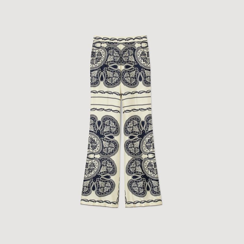 Patterned Floaty Trousers | Sandro US | Sandro-Paris US