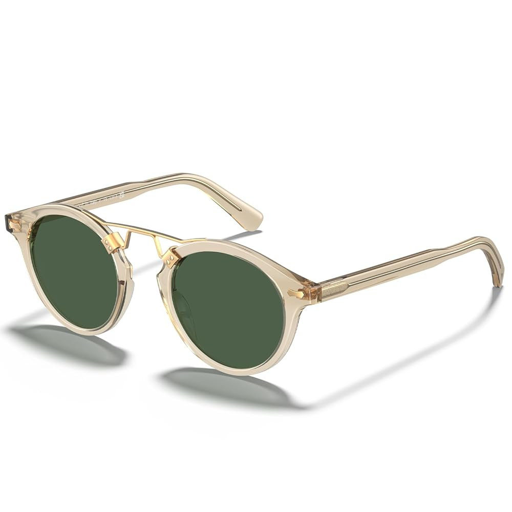 CARFIA Small Face Acetate Polarized Sunglasses for Women UV Protection, Retro Double Bridge Eyewe... | Amazon (US)