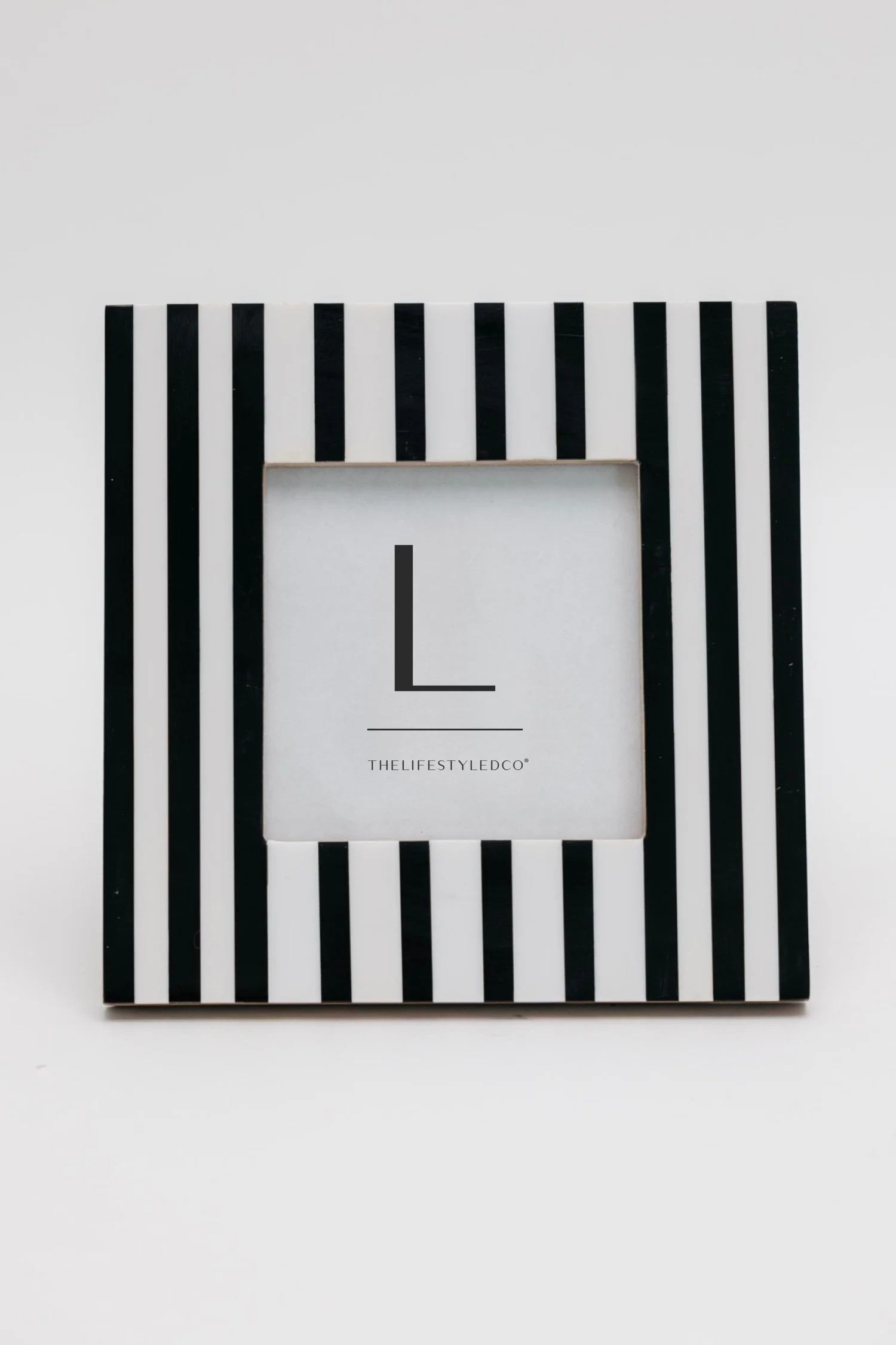Black and White Striped Resin Frame | THELIFESTYLEDCO