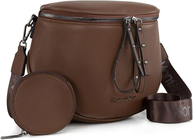 Montana West Large Crossbody Bags for Women Bum Bag Sling Purse with Adjustable Strap | Amazon (US)
