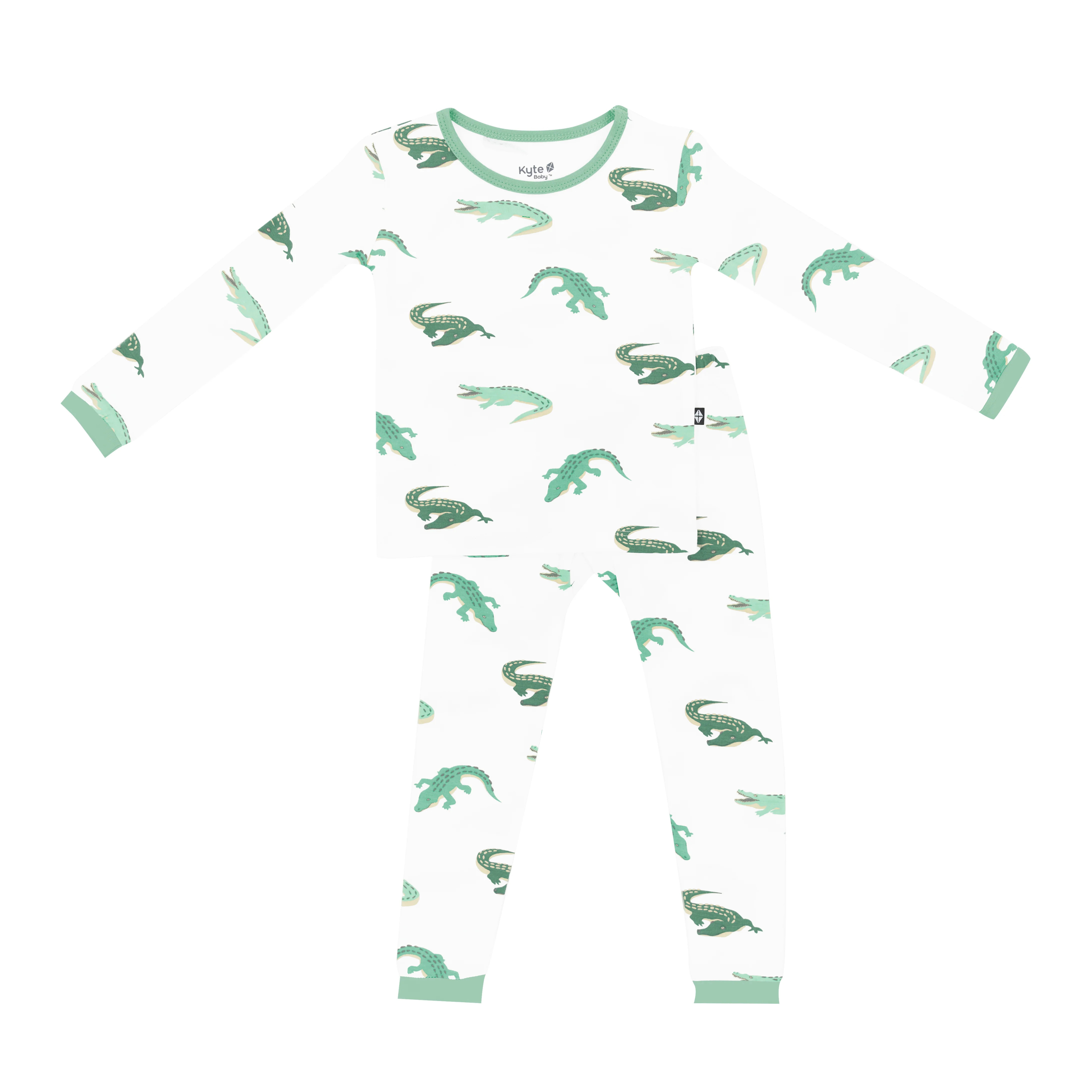 Long Sleeve Pajamas in Crocodile | Kyte BABY