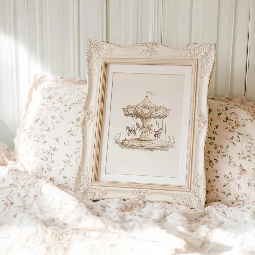 Vintage Carousel Nursery Art: Whimsical Adventure Print (Digital Download) | Etsy (US)