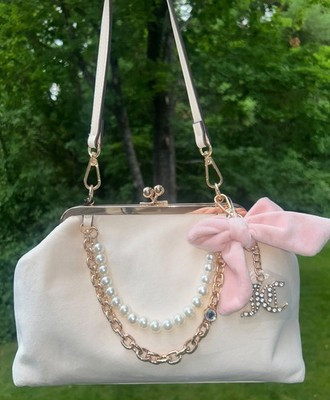 NEW! NWT JUICY COUTURE Fashion Items Haus Frame Clutch Shoulder Bag Soft White | eBay | eBay US