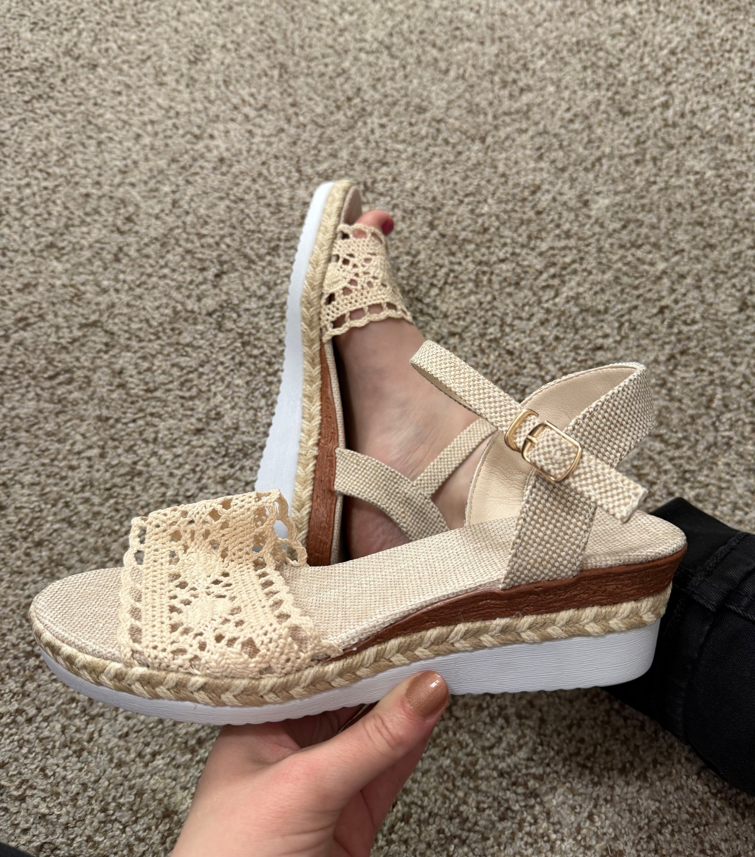 Such a pretty pair of summer wedges! Easy to walk in and so comfortable!

Spring heels, wedges, spring shoes, boho sandals, vintage vibe shoes

#LTKootd