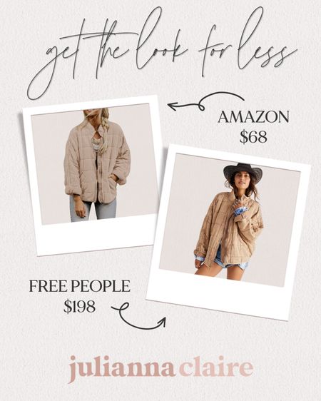 Get The Look For Less ✨

get the look for less // save vs splurge // amazon finds // amazon fashion finds // amazon fashion // quilted jacket

#LTKstyletip #LTKSeasonal #LTKunder100