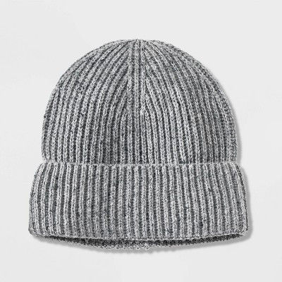 Men's Ribbed Plaited Beanie - Goodfellow & Co™ Light Gray | Target