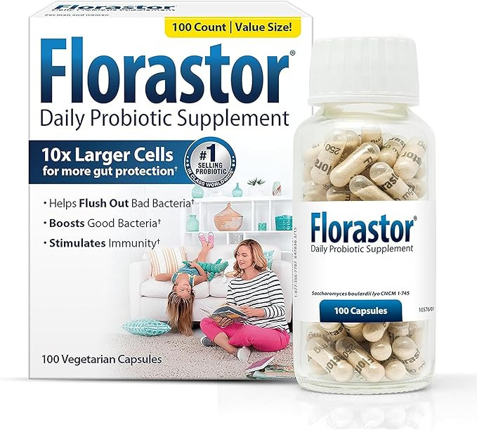Florastor Probiotics for Digestive and Immune Health, 100 Capsules, Probiotics for Women & Men, H... | Amazon (US)