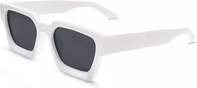  VANLINKER Thick Square Sunglasses for Men Women Retro