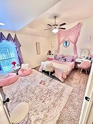 Wellboo Pink White Plaid Comforter Sets Queen Women Men Bean Pink and White Checkerboard Grid Bed... | Amazon (US)