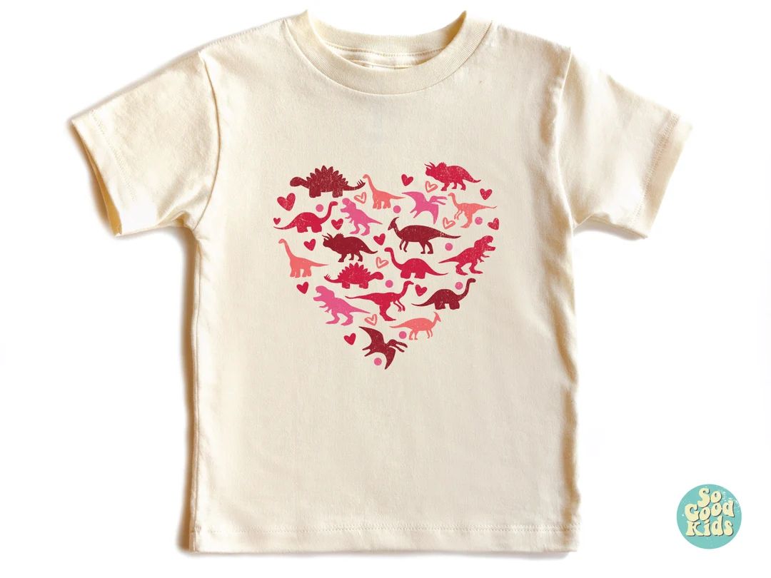 Dinosaur Heart Shirt, Valentine Dinosaur Shirt, Toddler Shirt, Gifts for Kids, Valentine Days Shi... | Etsy (US)