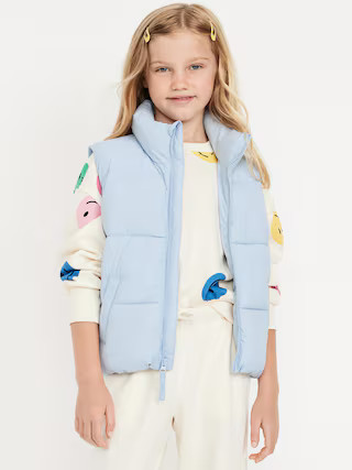 Water-Resistant Quilted Puffer Vest for Girls | Old Navy (US)