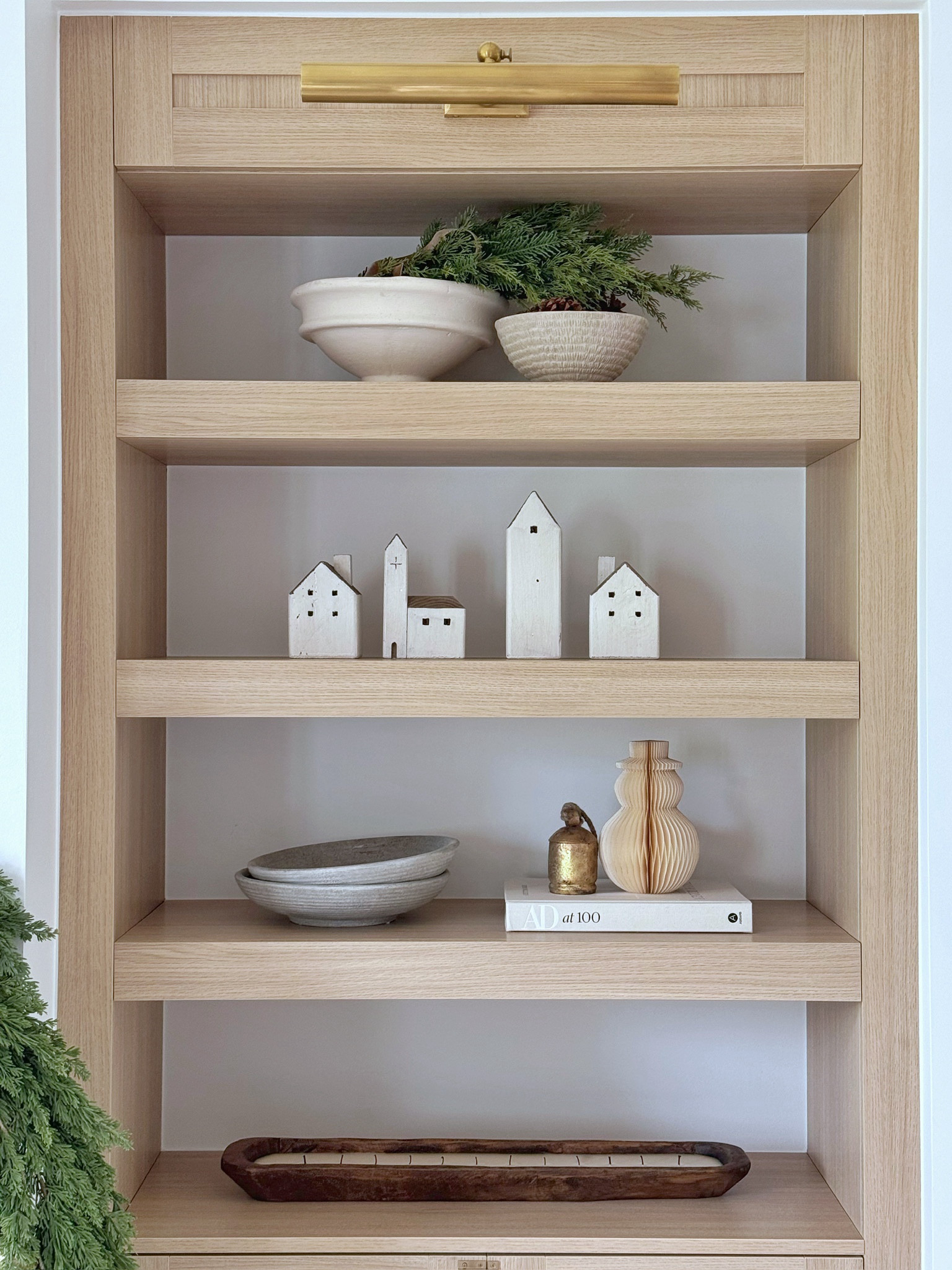 Simple Christmas shelf styling that makes a big statement  

#LTKHome #LTKSeasonal #LTKHoliday