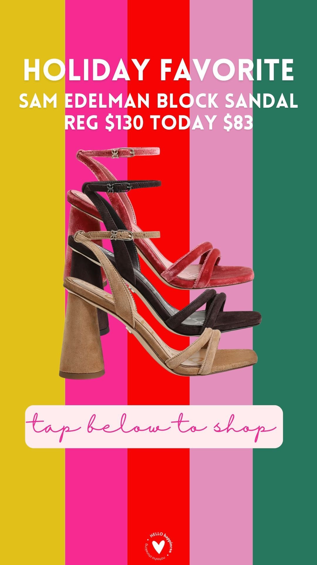 holiday favorite | Sam Edelman block sandal $83 

#LTKGiftGuide #LTKHoliday #LTKSaleAlert