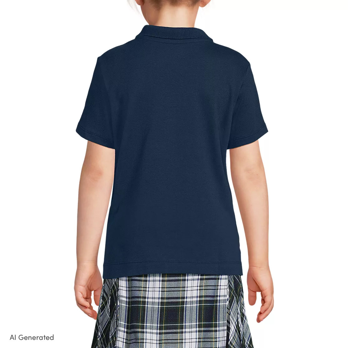 School Uniform Girls Short Sleeve Feminine Fit Interlock Polo Shirt | Lands' End (US)