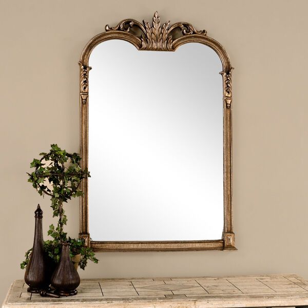 Jacqueline Gold Wall Mirror | Bellacor