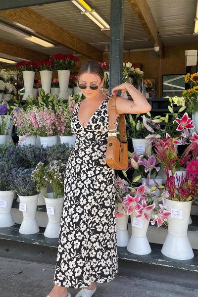 VRG GRL Heart of Glass Bias Cut Midi Dress // Black | VRG Grl