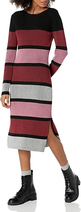 Amazon.com: Cable Stitch Women's Stripe Ribbed Dress Small Multi : Clothing, Shoes & Jewelry | Amazon (US)